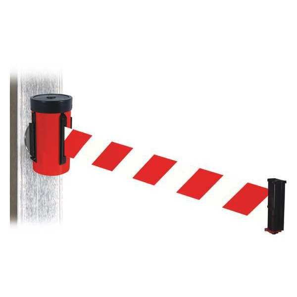 Belt Barrier, Red, Red/White Belt, 10 ft. L