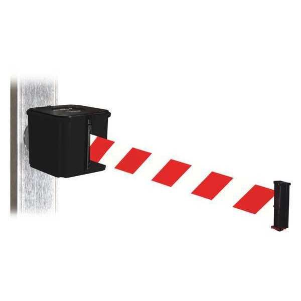 Belt Barrier, Blk, Red/White Belt, 15 ft. L