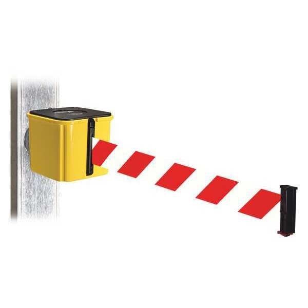 Belt Barrier, Yl, Magnet, Rd/Wt Belt, 30ft.L
