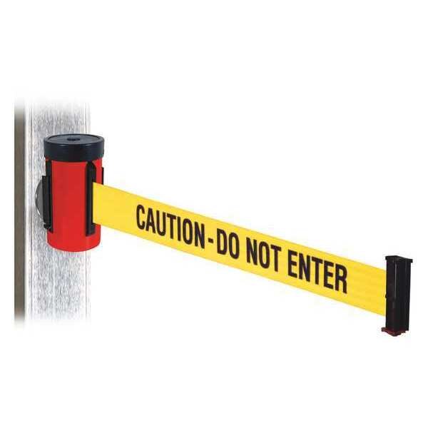 Belt Barrier, Red, Magnet, Ylw/Blk Txt Belt