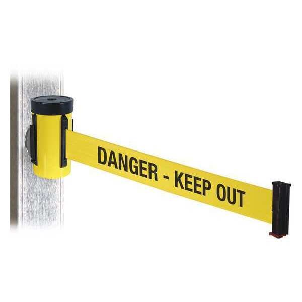 Belt Barrier, Ylw, Magnet, 10ft. Belt L
