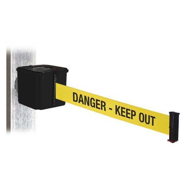 Belt Barrier, Blk, Magnet, 25 ft. Belt L