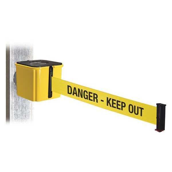 Belt Barrier, Ylw, Magnet, 30ft. Belt L