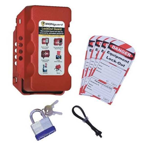 Equipment Lockout System, Plastic, Red