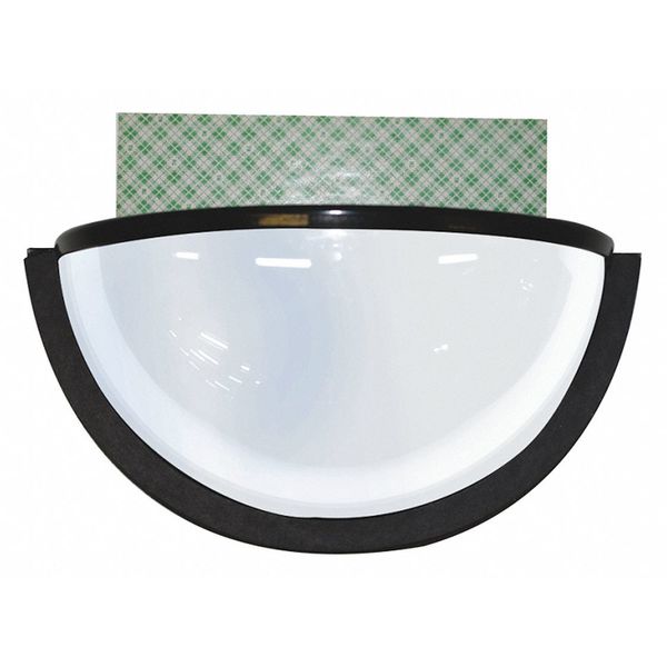 Dome Mirror, Black, w/Double Sided Tape