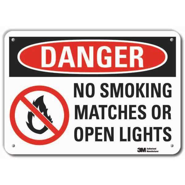Reflective No Smoking Danger Sign, 7