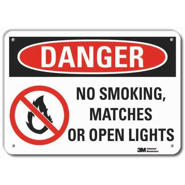 Reflective No Smoking Danger Sign, 10