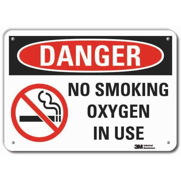 Reflective No Smoking Danger Sign, 7