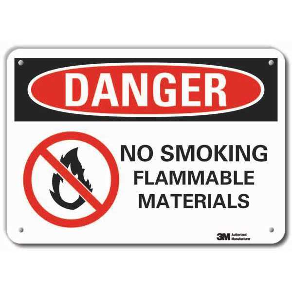 Reflective No Smoking Danger Sign, 7