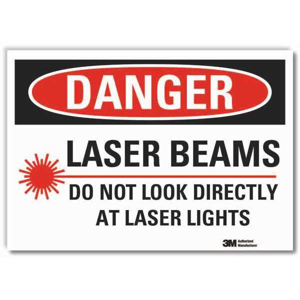 Danger Sign, 7 in H, 10 in W, Non-PVC Polymer, Vertical Rectangle, LCU4-0250-ED_10x7