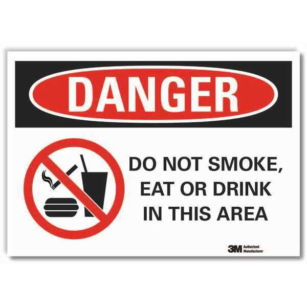 No Smoking Danger Reflective Label, 7