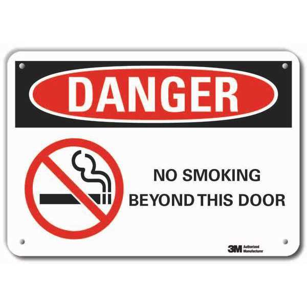 Reflective No Smoking Danger Sign, 10