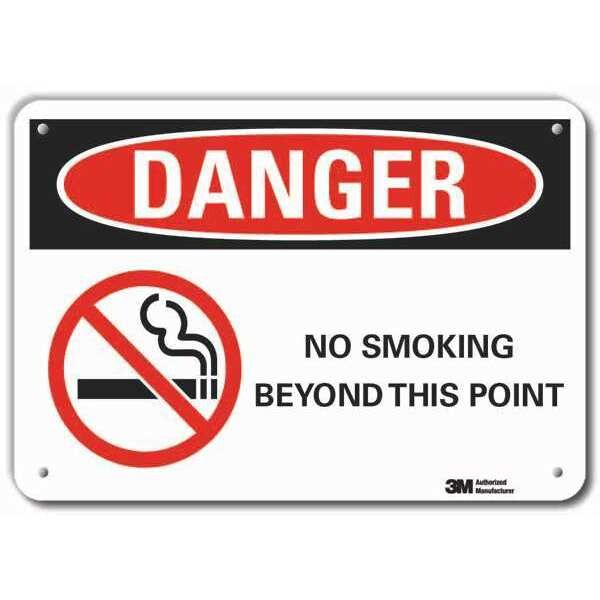 Reflective No Smoking Danger Sign, 7