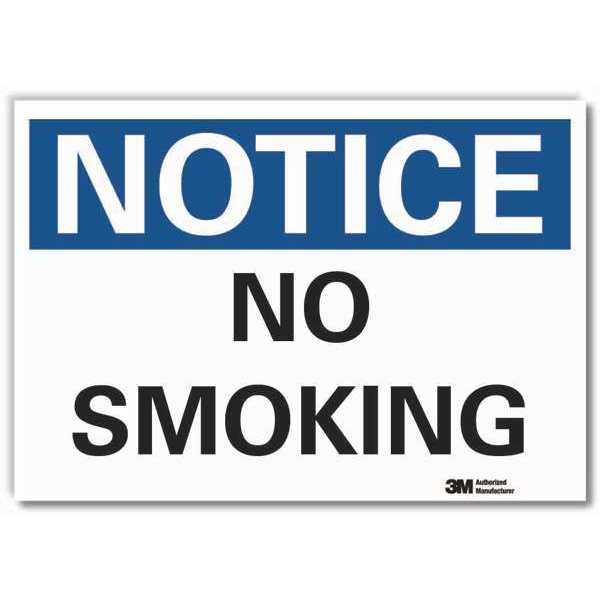 No Smoking Notice Reflective Label, 10