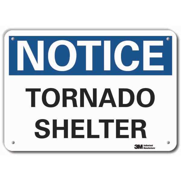 Emergency Sign, Reflective Aluminum, 10inH, LCU5-0094-RA_14x10