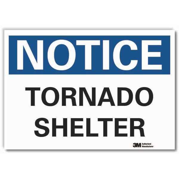 Emergency Sign, 5 in Height, 7 in Width, Reflective Sheeting, Horizontal Rectangle, English