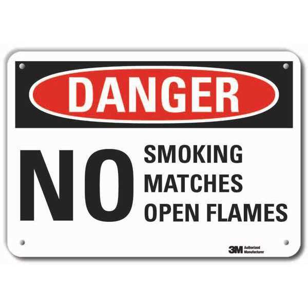 Reflective No Smoking Danger Sign, 7