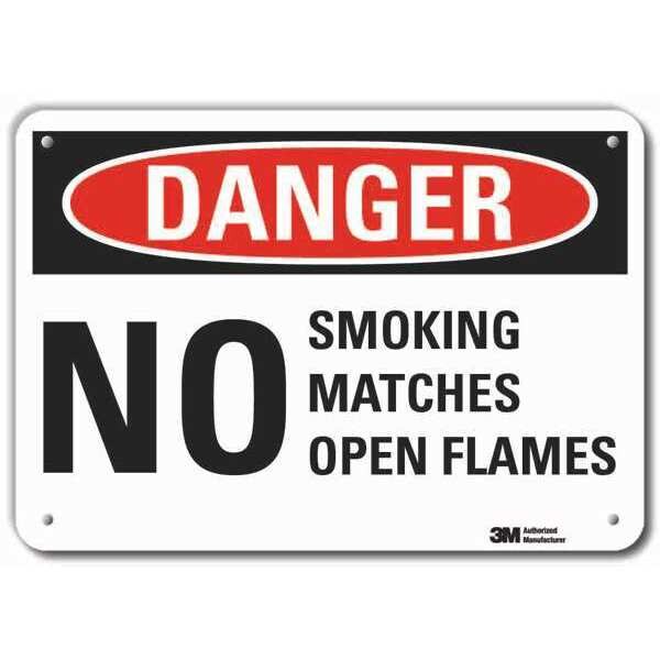 Reflective No Smoking Danger Sign, 10