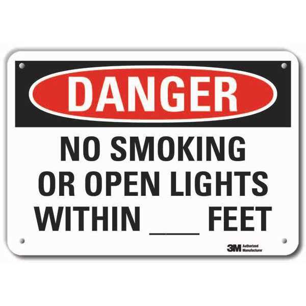 Reflective No Smoking Danger Sign, 7