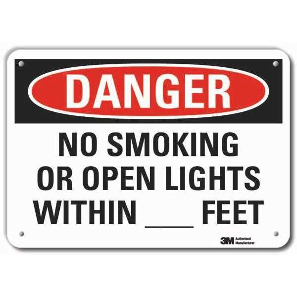 Reflective No Smoking Danger Sign, 10