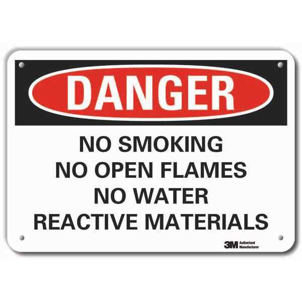 Reflective No Smoking Danger Sign, 7
