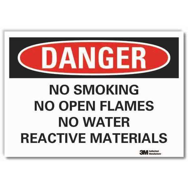 No Smoking Danger Reflective Label, 7
