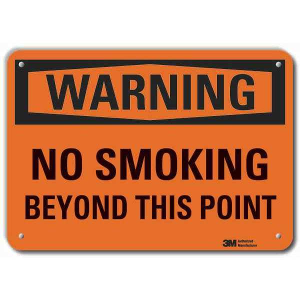 Reflective No Smoking Warning Sign, 10