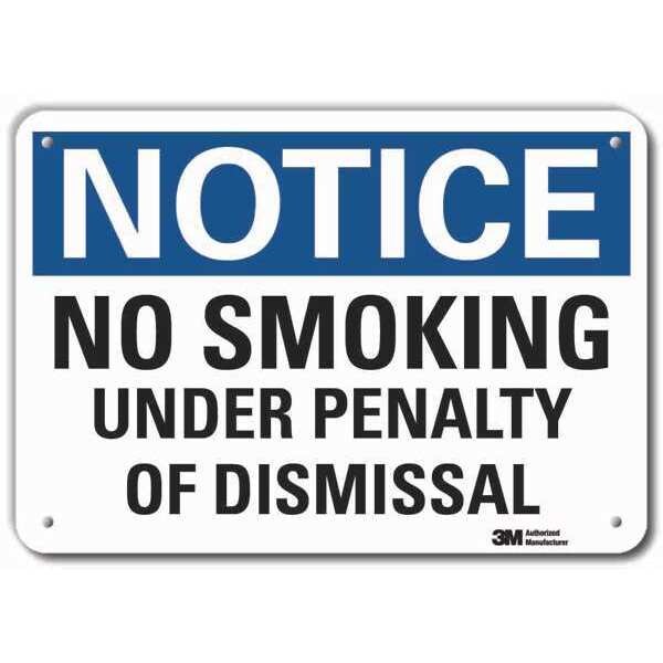 Reflective No Smoking Notice Sign, 7