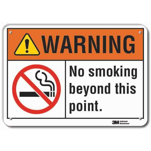 Reflective No Smoking Warning Sign, 7
