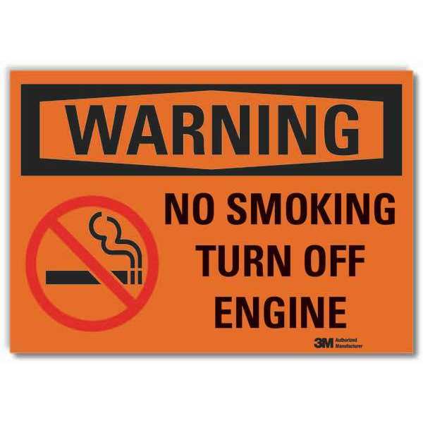 No Smoking Warning Reflective Label, 7