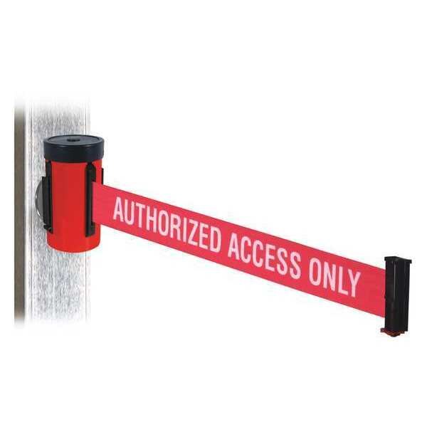 Belt Barrier, Red, Red/White Text Belt