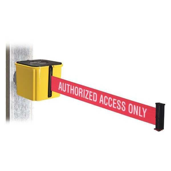 Belt Barrier, Yellow, 4-1/2 in. W, 25 ft. L