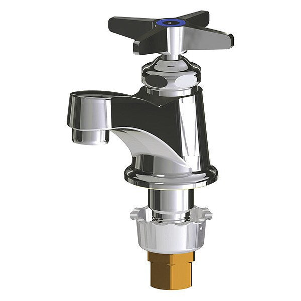 Manual Single Hole Mount, 1 Hole Low Arc Bathroom Faucet, Chrome plated