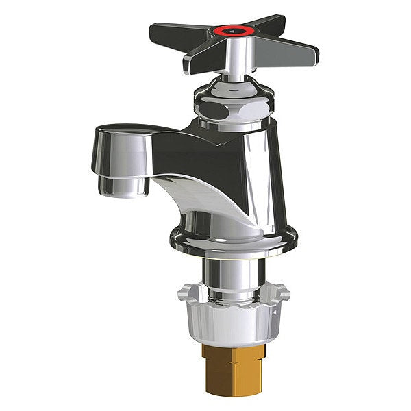 Manual Single Hole Mount, 1 Hole Low Arc Bathroom Faucet, Chrome plated
