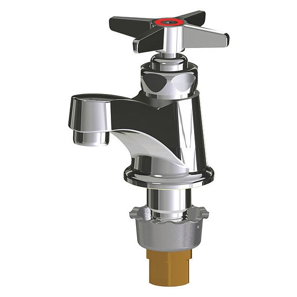 Manual Single Hole Mount, 1 Hole Low Arc Bathroom Faucet, Chrome plated