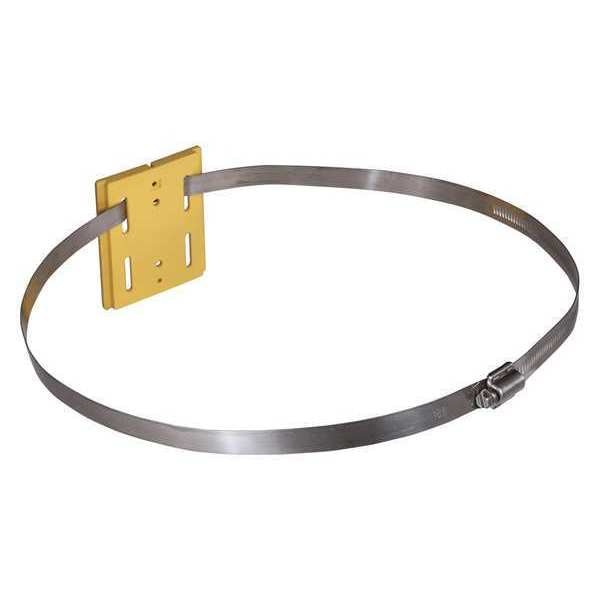 Wall Mount Plate, Yellow, 12 in. L