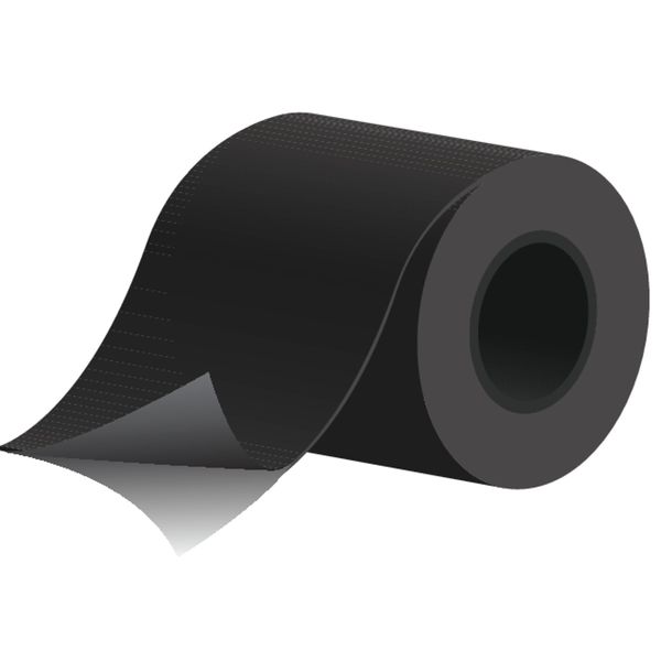 Fiberglass Fabric, 108 ft L, 15 in W, 0.01 in Thick, Plain Backing, 500  Degrees F Max Temp, Black