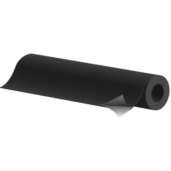Fiberglass Fabric, 54 ft L, 40 in W, 0.005 in Thick, Plain Backing, 500  Degrees F Max Temp, Black