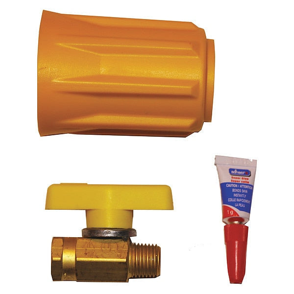 Propane Valve, Plastic, Yellow, 2