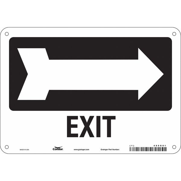 Safety Sign, 7 in x 10 in, Polyethylene