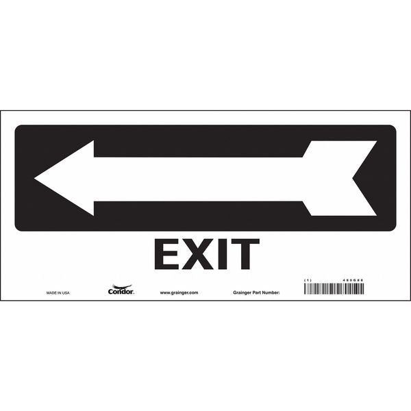 Safety Sign, 6 1/2 in x 14 in, Vinyl