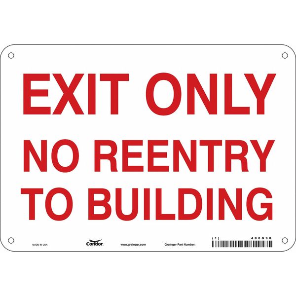 Safety Sign, 7 in x 10 in, Polyethylene