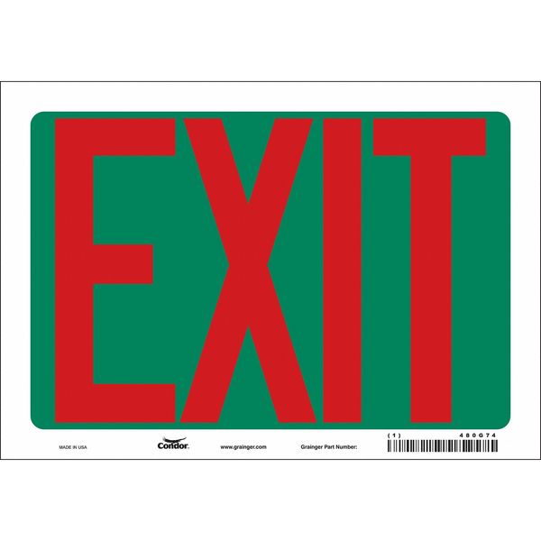 Exit Sign, English, 10