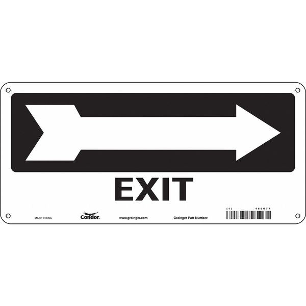 Safety Sign, 6 1/2 x 14 in, Polyethylene