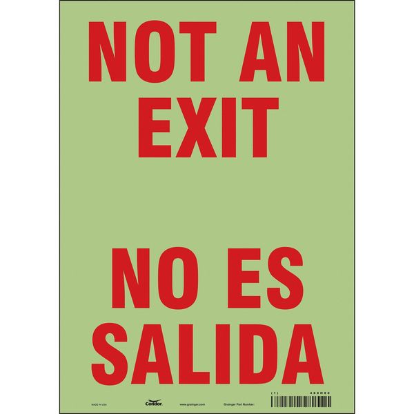 Not An Exit Sign, English, Spanish, 10