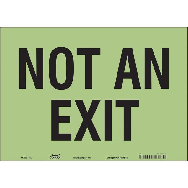 Safety Sign, 10 in x 14 in, Glow Vinyl