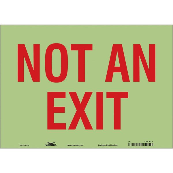 Safety Sign, 10 in x 14 in, Glow Vinyl