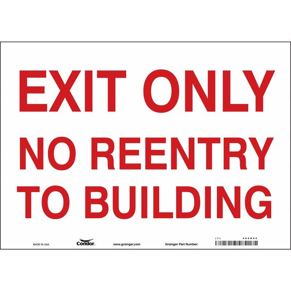 Safety Sign, 10 in x 14 in, Vinyl