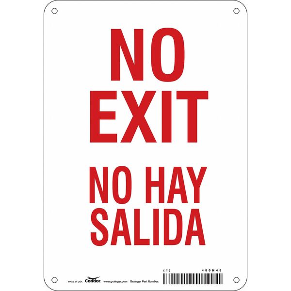 Safety Sign, 10 in x 7 in, Polyethylene