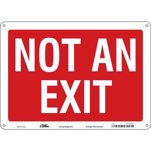Safety Sign, 10 in x 14 in, Polyethylene